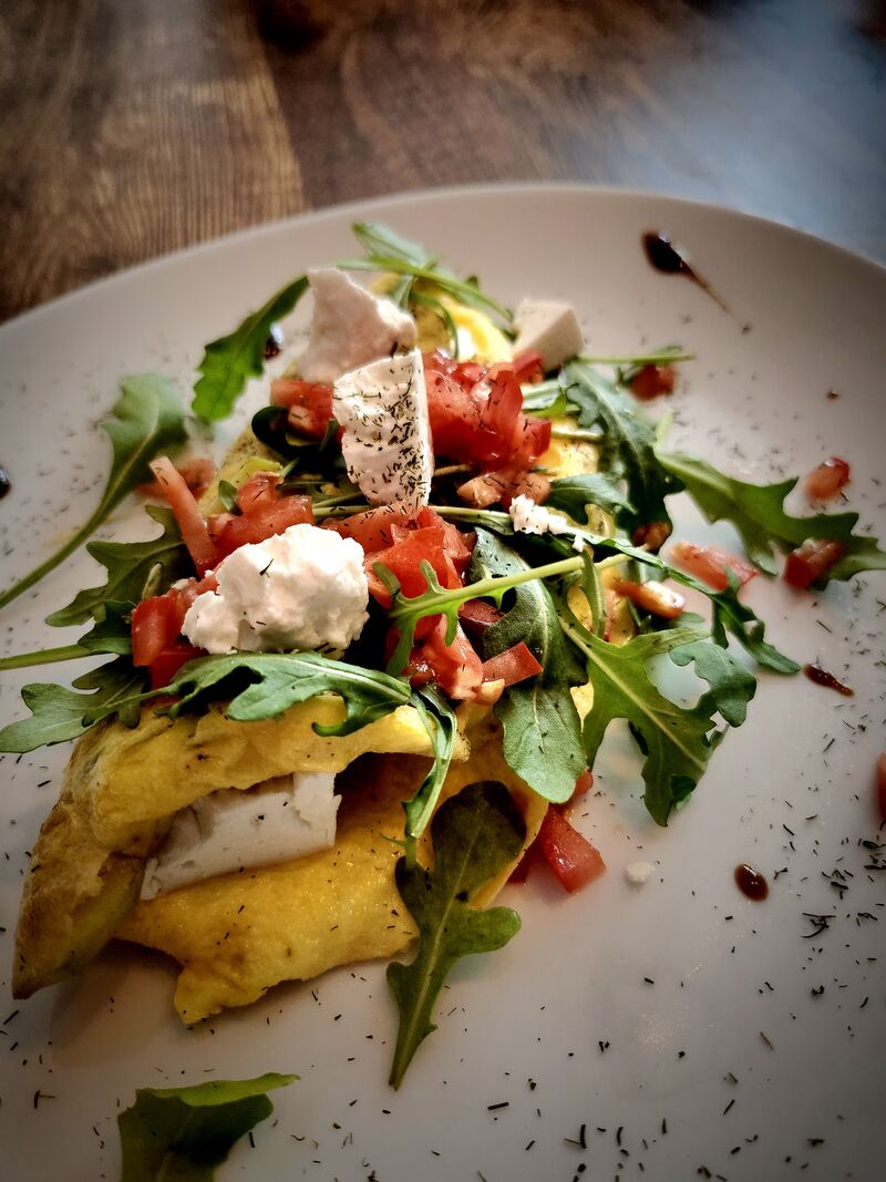 Omelett mit Ziegenkäse