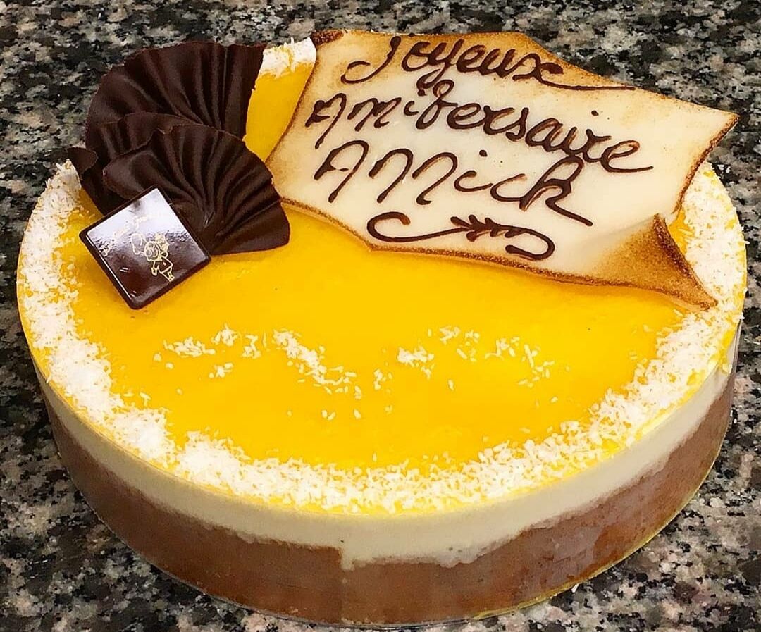 Entremet mangue-coco