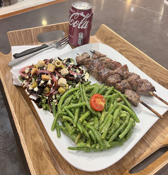 Brochette de Boeuf accompagné d'haricot vert