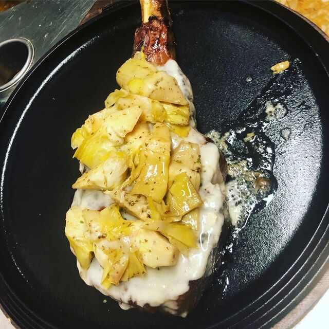 tomahawk zola e carciofi 