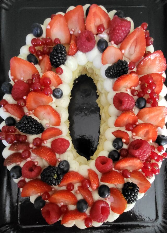 Number cake 0 Fruits rouges 