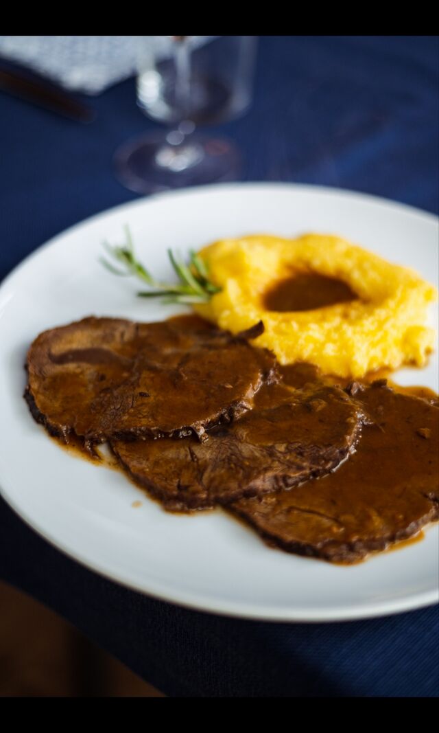 Stracotto di manzo con polenta