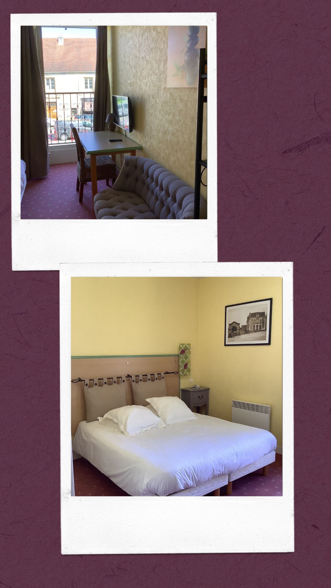 Chambre avec vue sur la place 