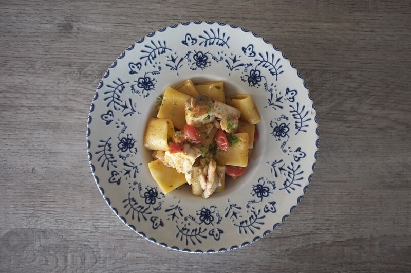 Paccheri con sugo di pescato del giorno