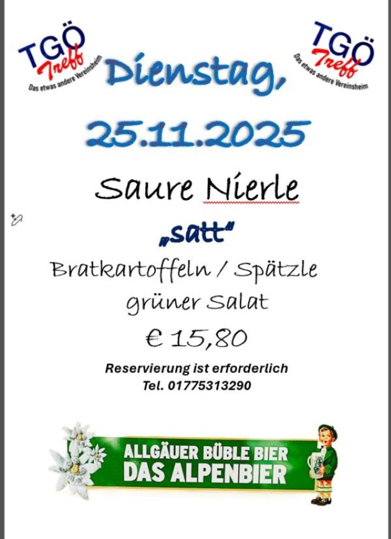 Saure Nierle "satt"