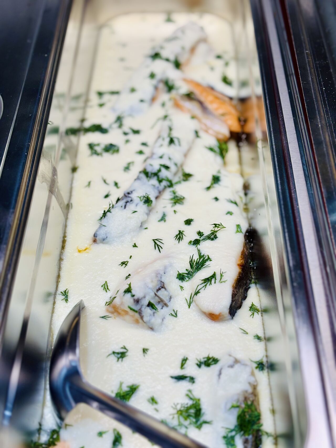 Lacks mit Champignon in Sahne Sauce 