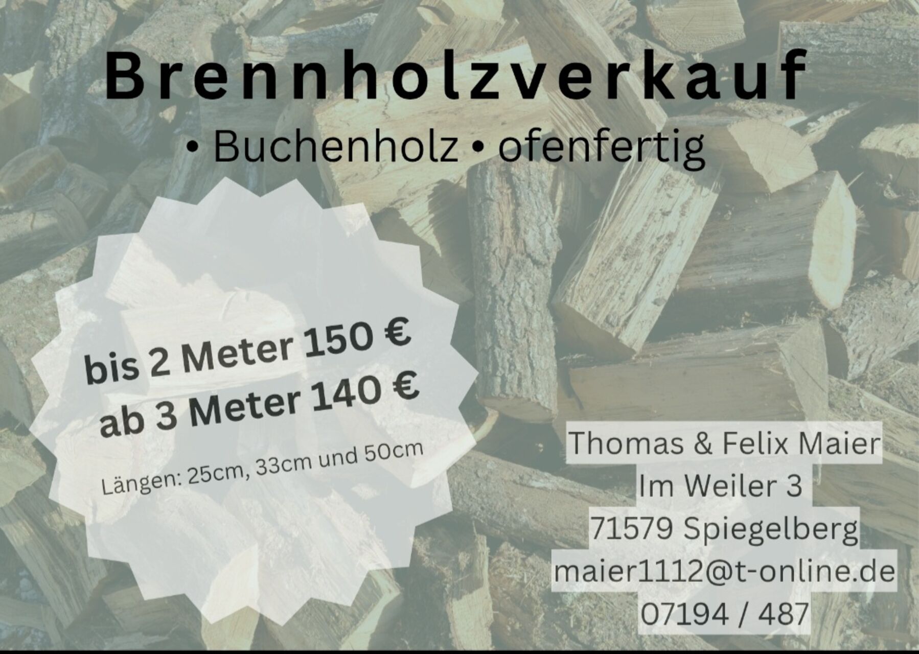 Brennholzverkauf