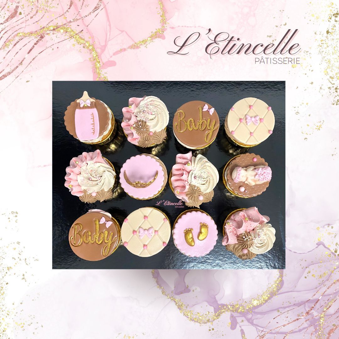 Cupcakes Baby Shower fille