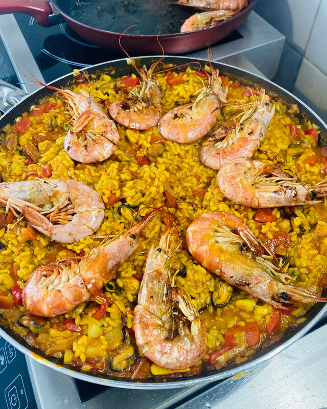 Paella de crustacés