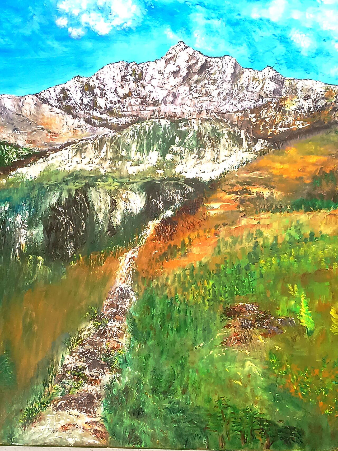 Pintura al oleo en restaurante