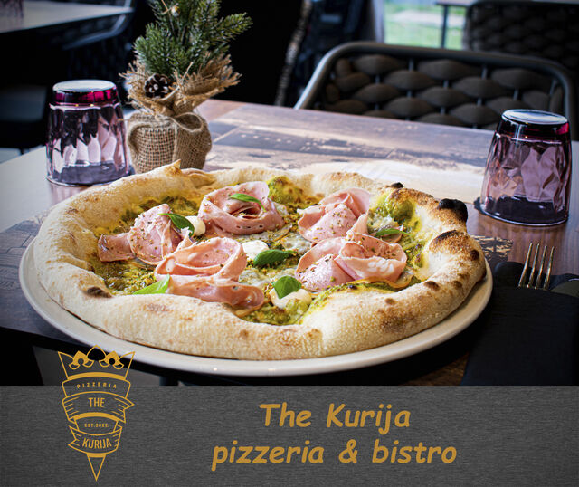 Pizza mortadella e pistacchi