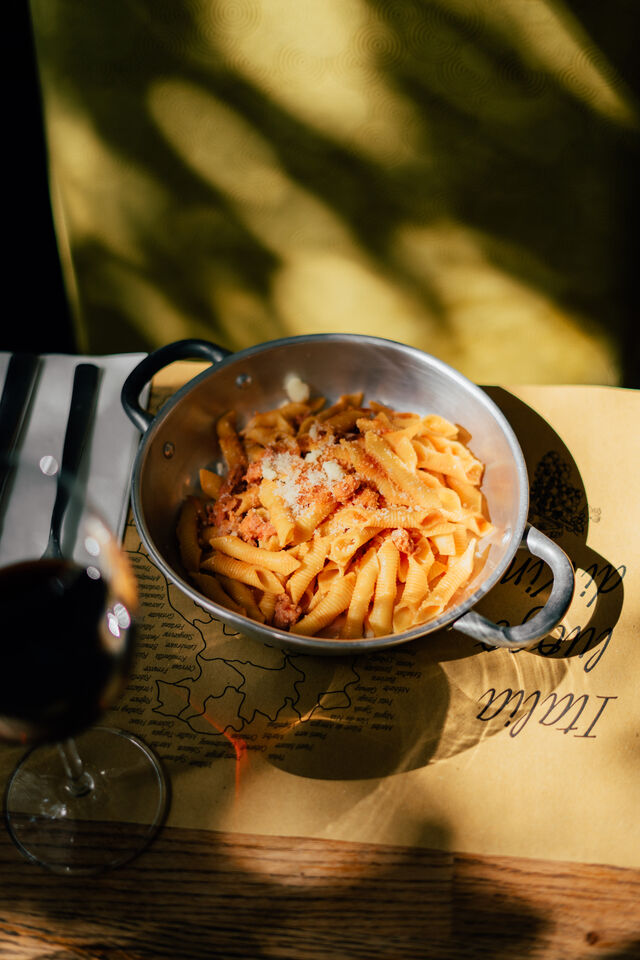 Garganelli con ragù di salsiccia