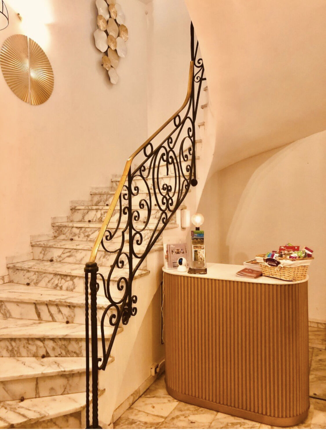 L'entrée des chambres