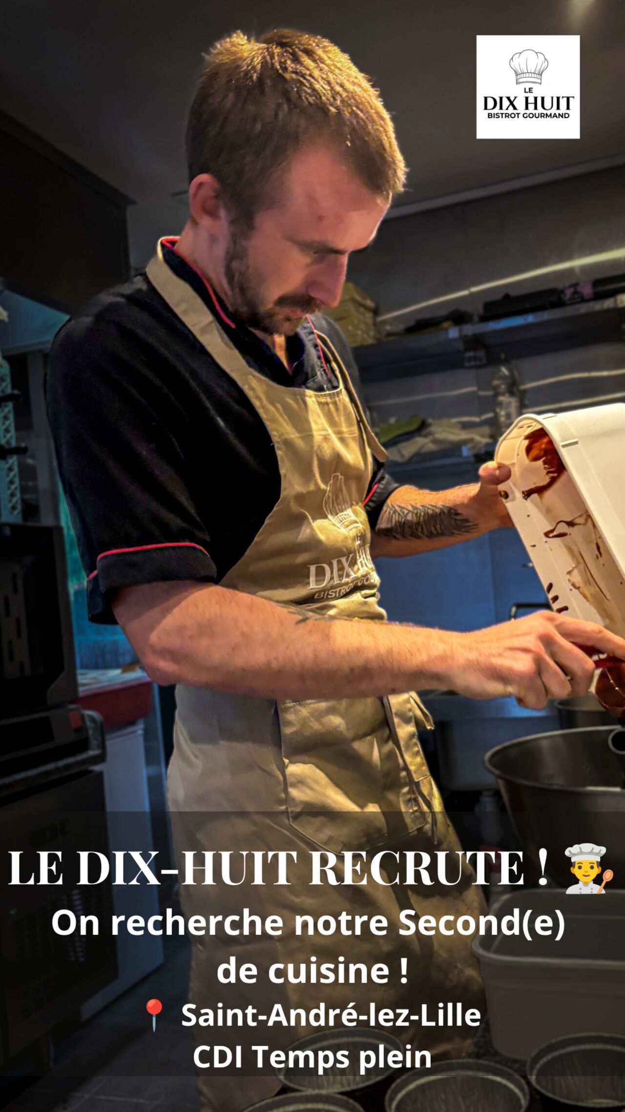 Le Dix-Huit recrute son second en cuisine