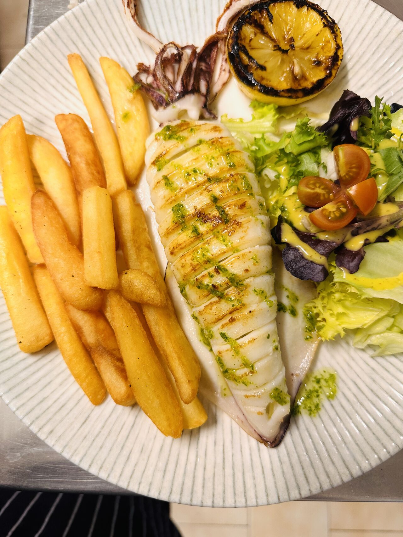 Calamares a la parrilla