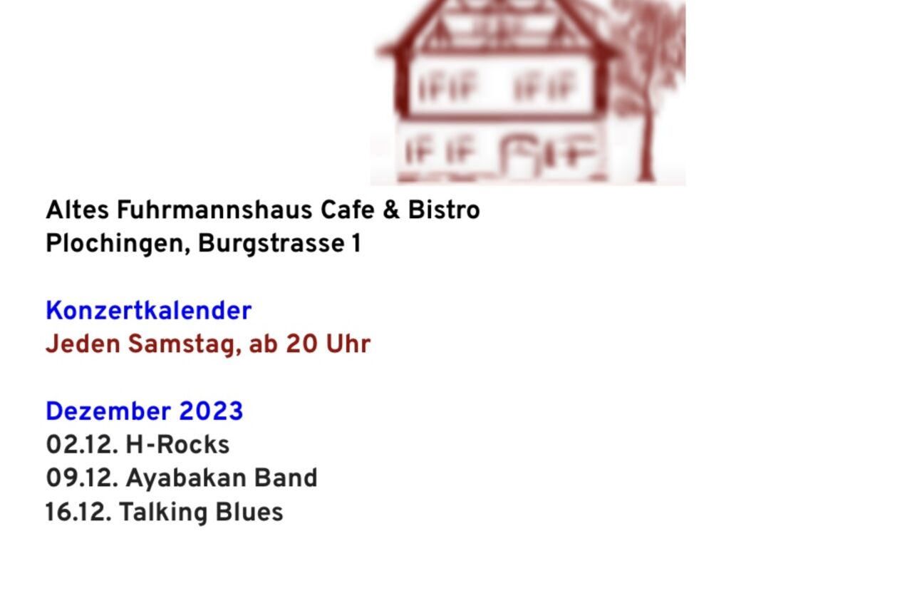 Konzerttermine 2023 Dezember