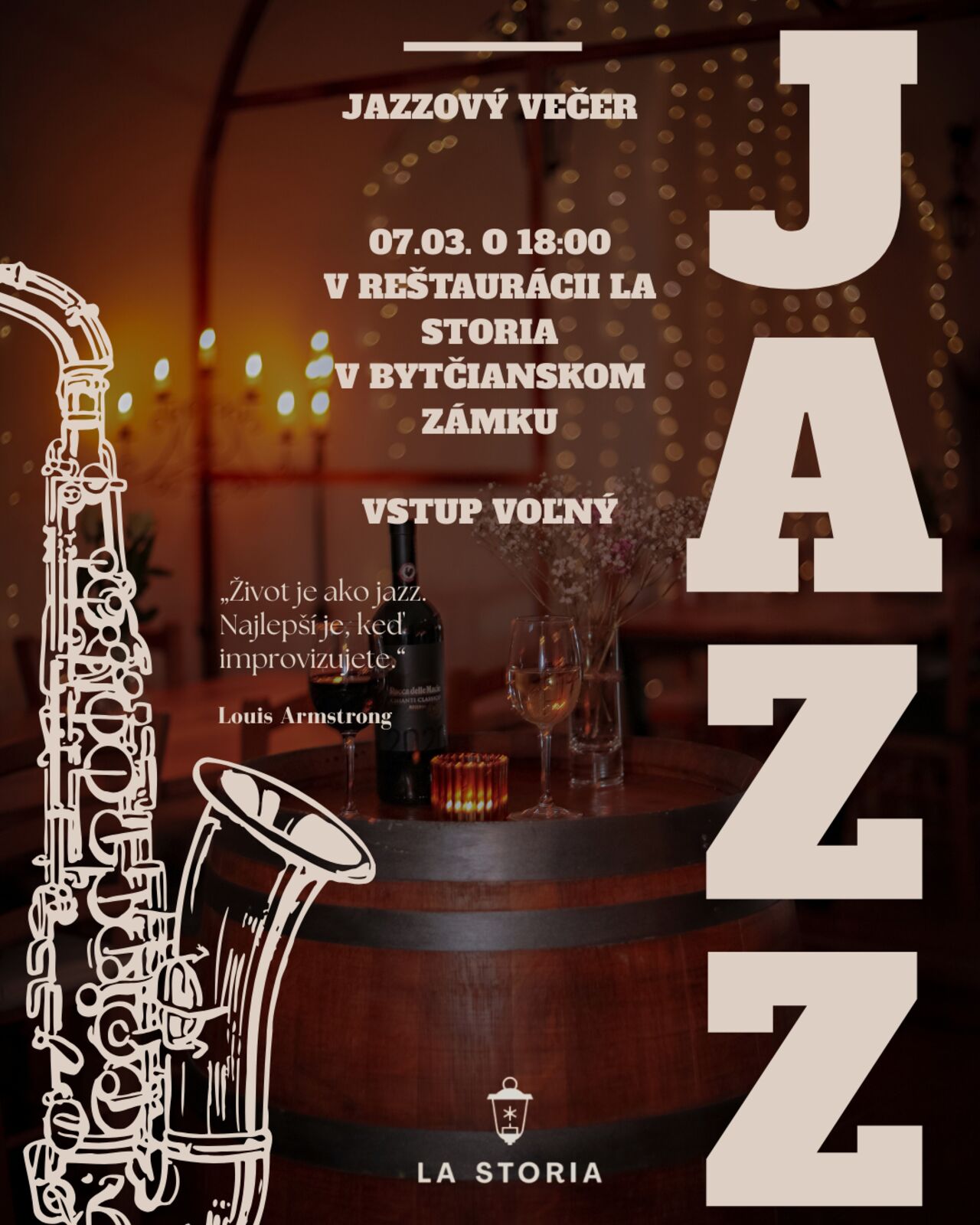 Jazz večer 07.03. o 18:00