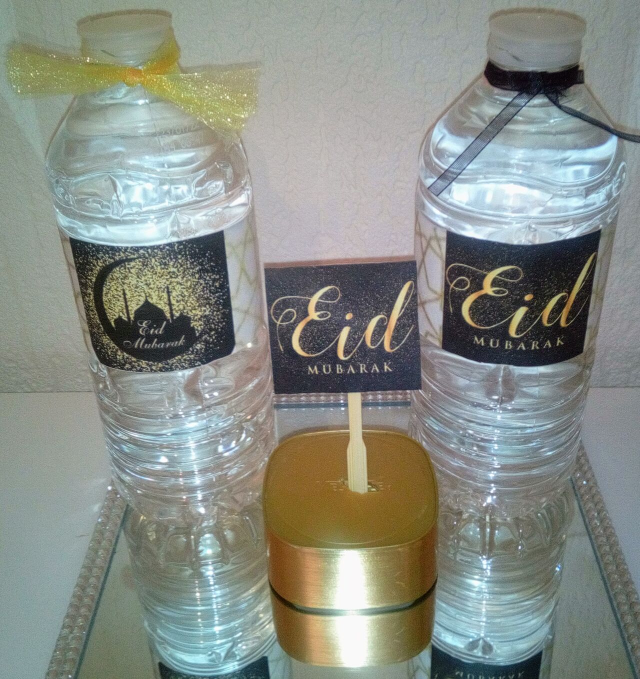 Bouteilles et topper Eïd mubarak