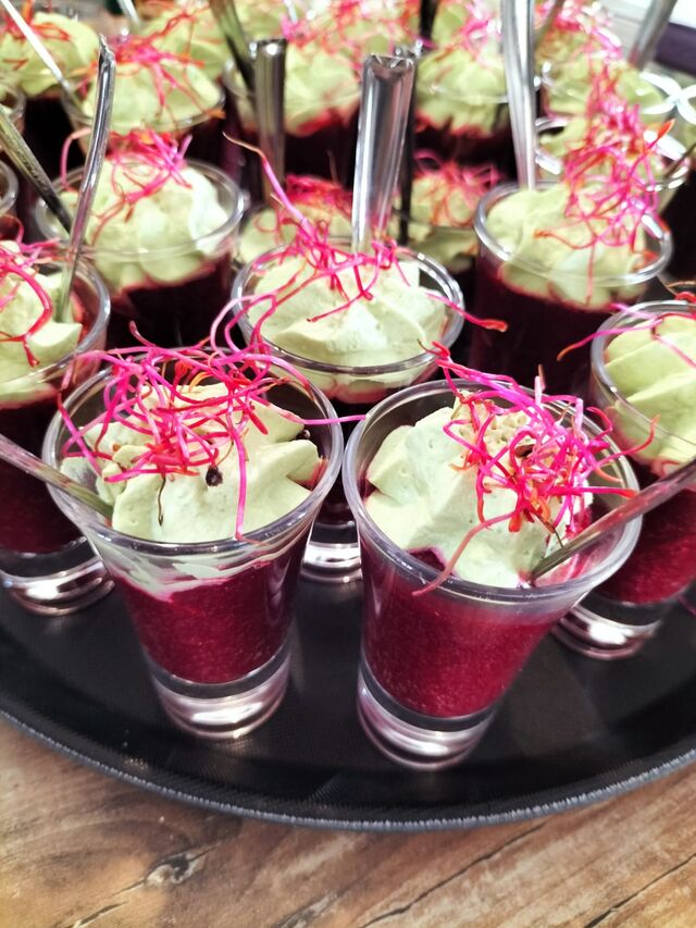 La verrine de betterave mousse au wasabi