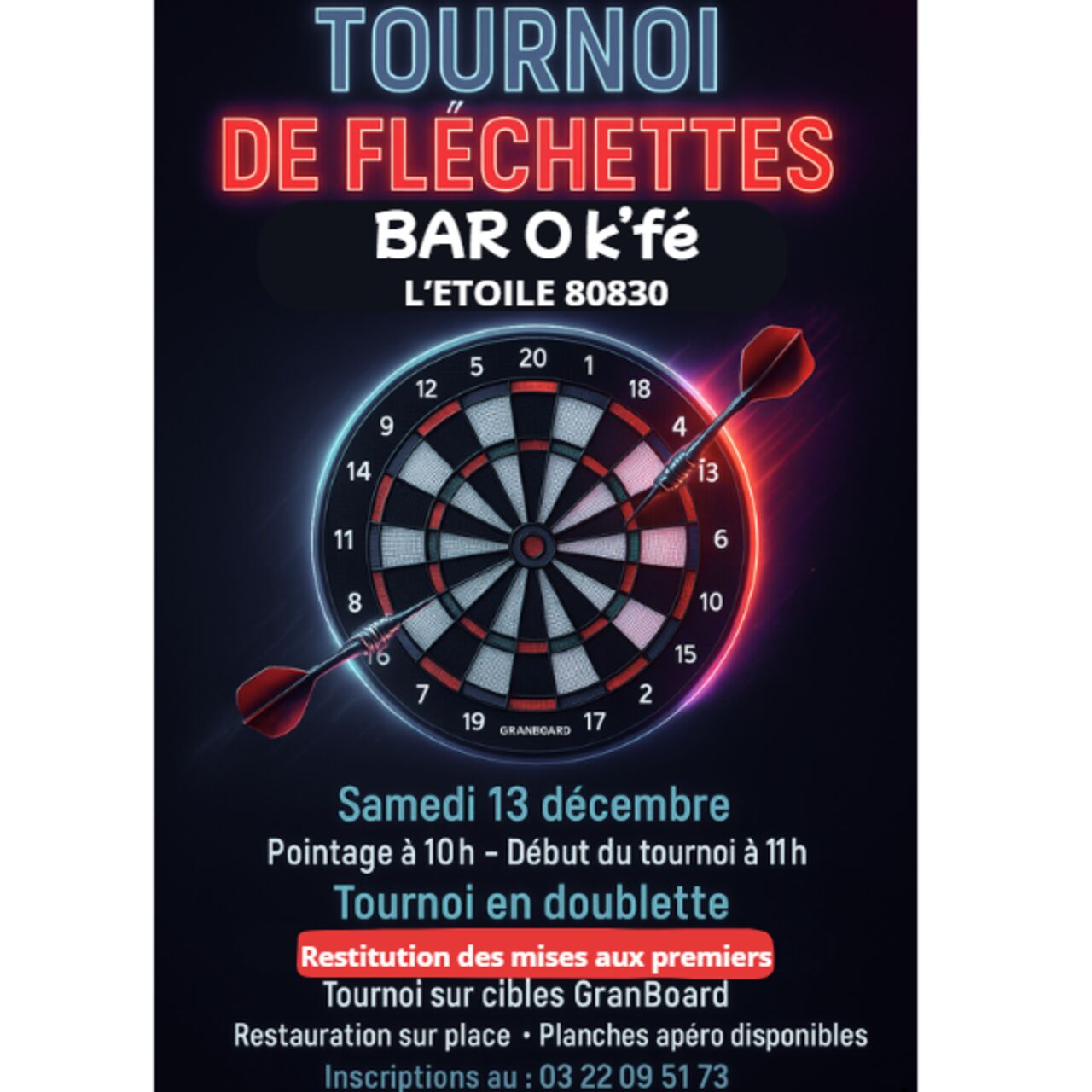 tournoi de flechettes