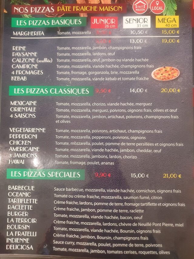 Nos pizzas fait maison ! 