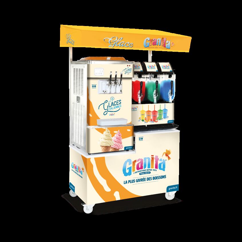 Nos stands Granitas, Sundaes et Glace italienne.