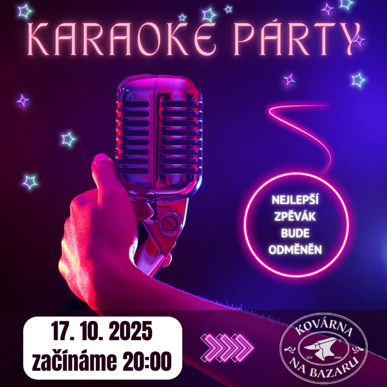 🎤 Karaoke párty – Kovárna na Bazaru