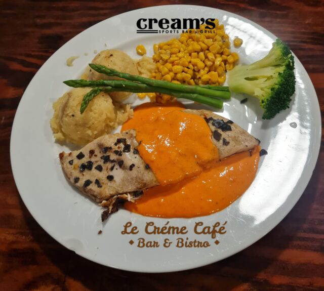   GRILLED ROCKFISH TOPPED W/PIQUILLO PEPPER CREAM SAUCE