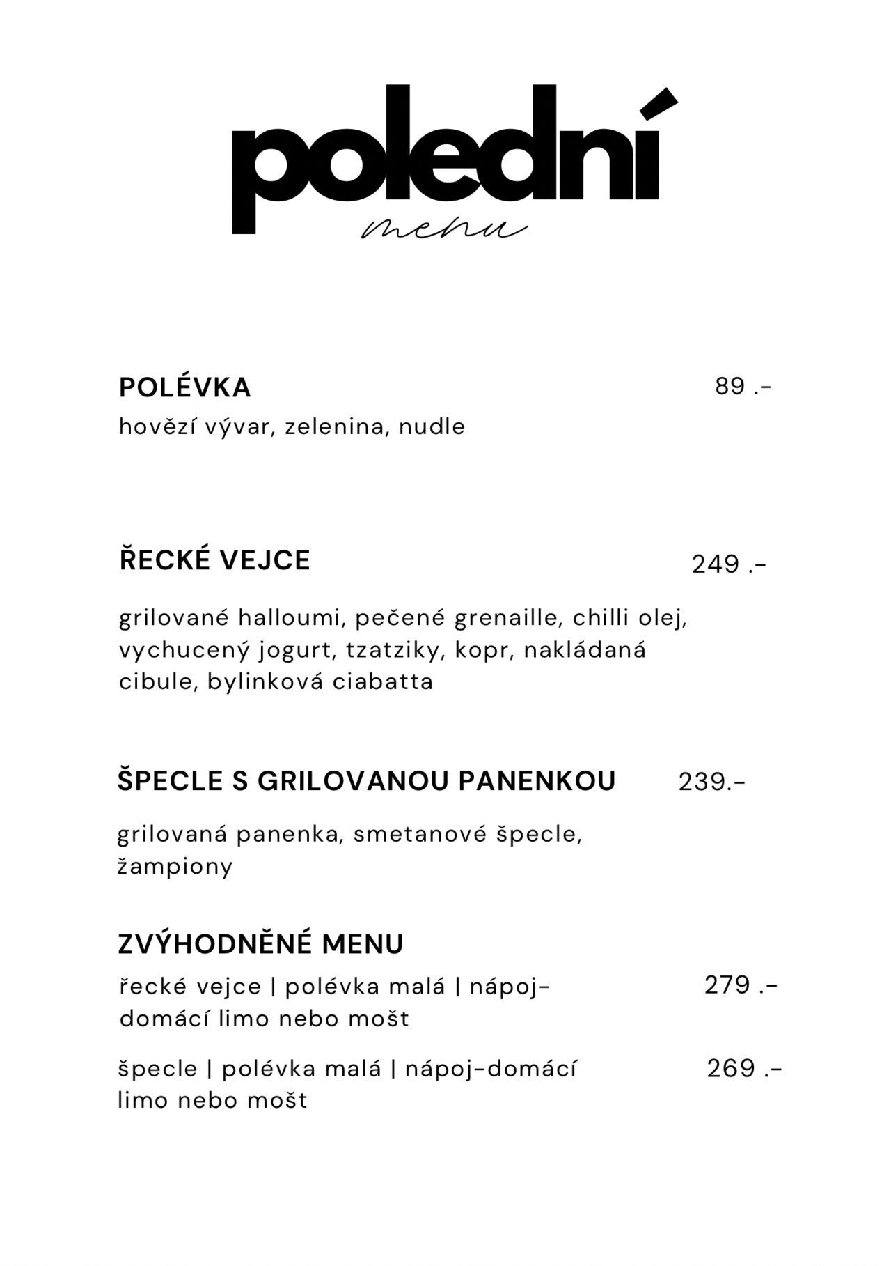 Polední menu