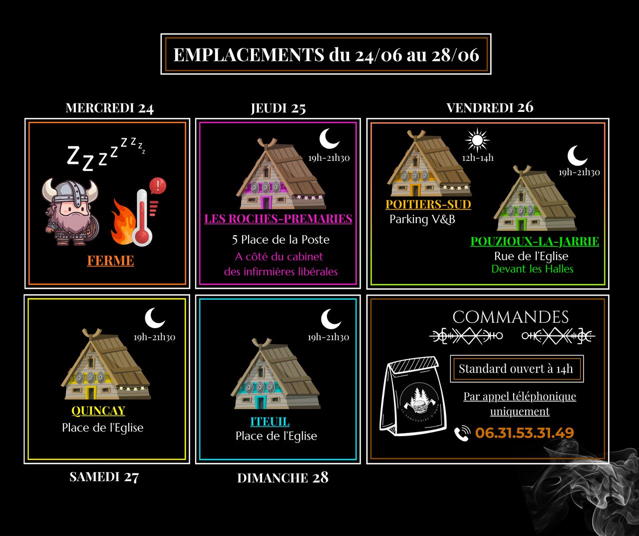 📅 Planning de la semaine ! 🌿