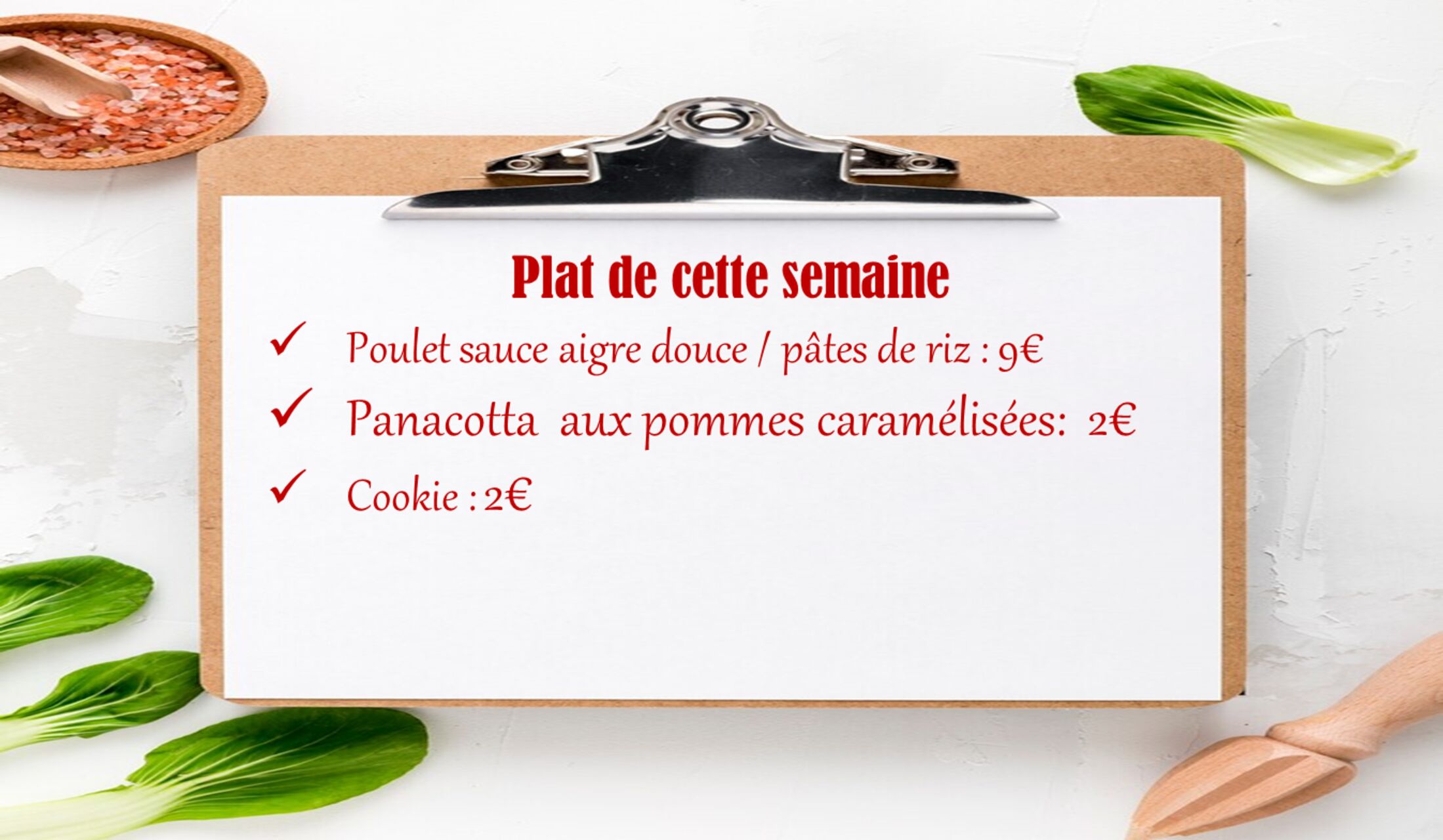 Plat de cette semaine