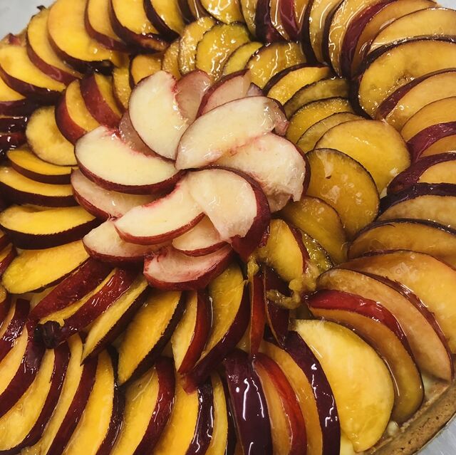 Tarte aux pêches 