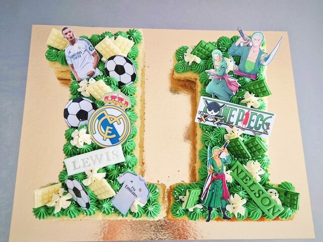 Number cake avec 2 thèmes 