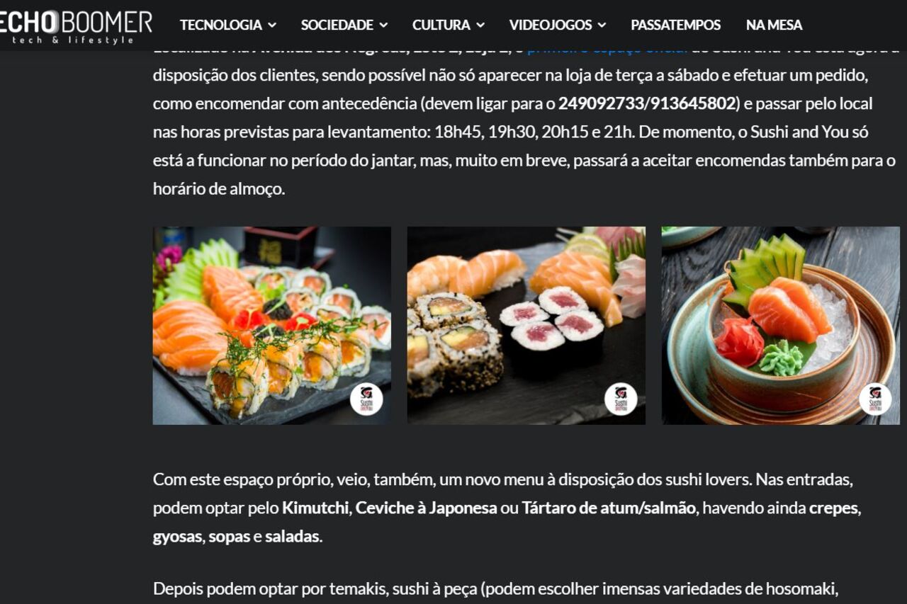 Estamos em destaque na Echoboomer!