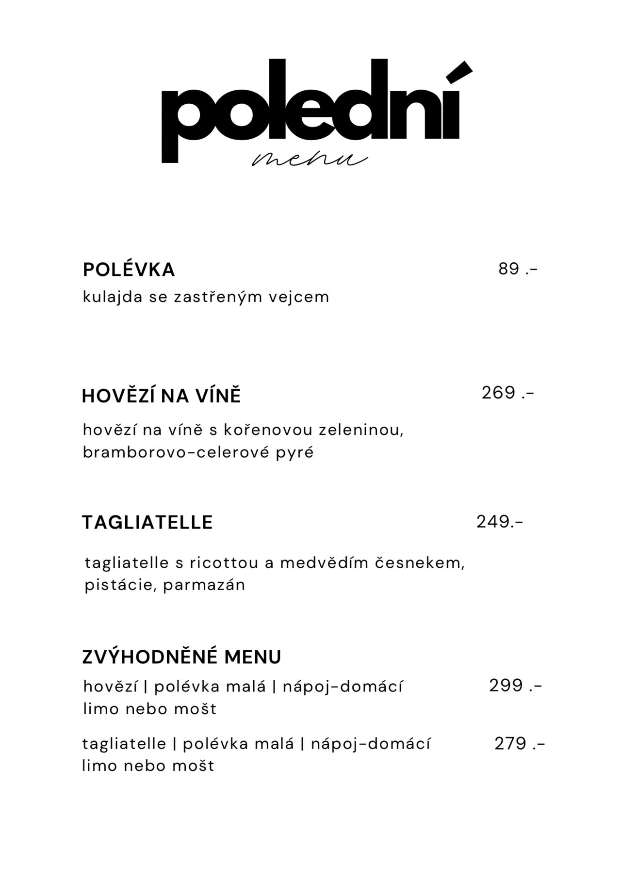 Polední menu