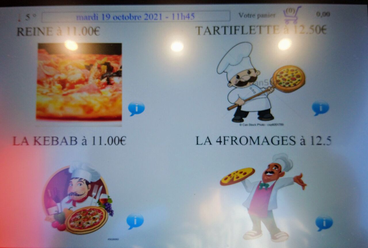 LA PETITE BULLE BLEU VOUS INDIQUE LA COMPOSITION DE LA PIZZA