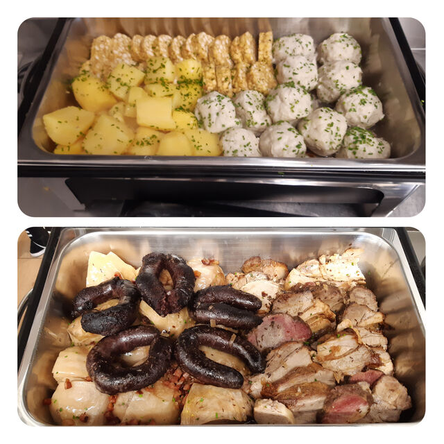 Bratl in der Rein mit Grammelknödel und Blunzn.....