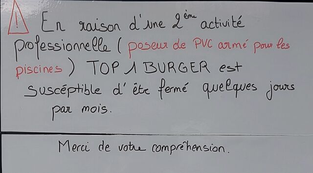 Pour les jour de fermeture 