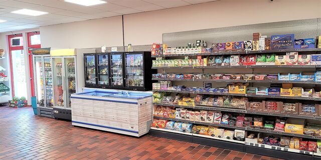 Verkaufsfläche hinter