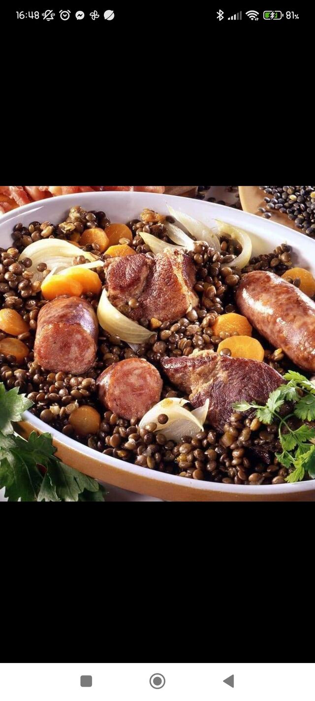 Lentilles aux petits salés 