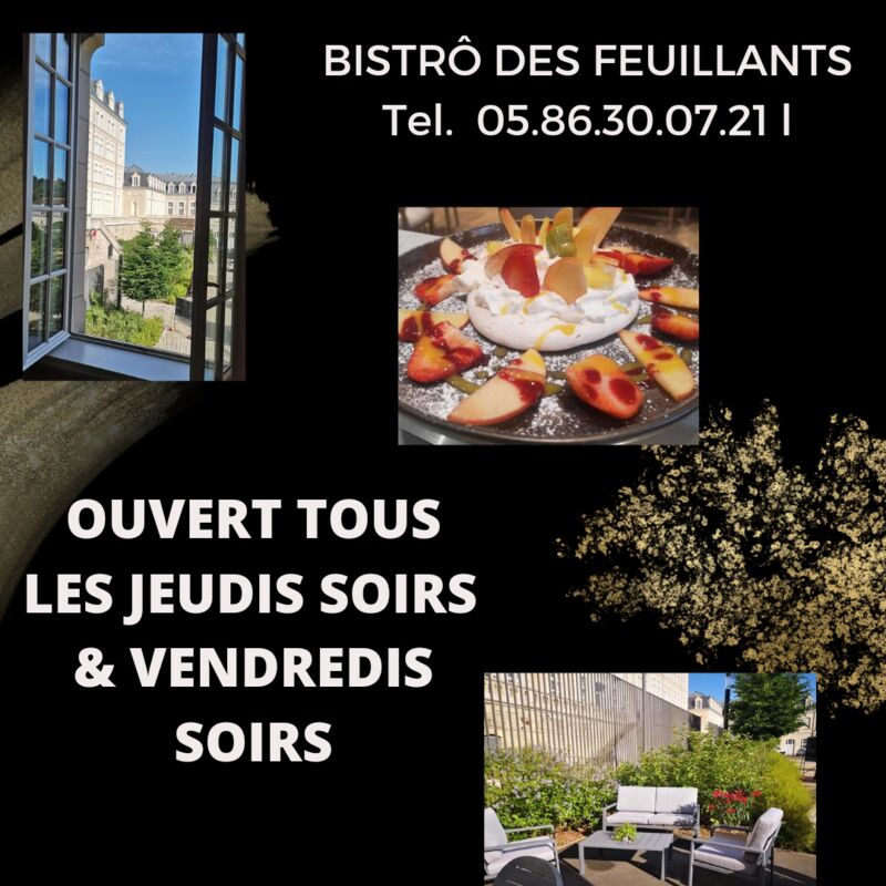 Ouvert Jeudis soirs et Vendredis soirs🎉