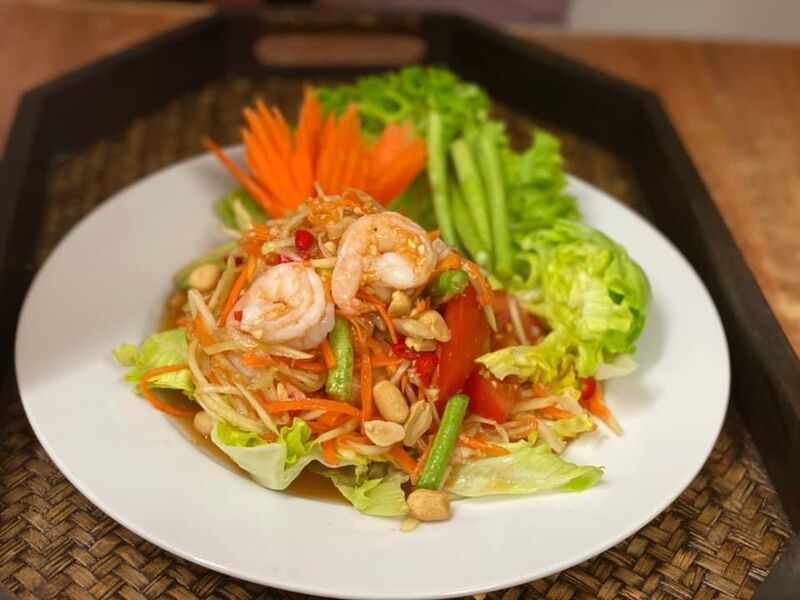 SA4. Som Tam Thai
Traditionelle Papayasalat mit Garnelen 🌶