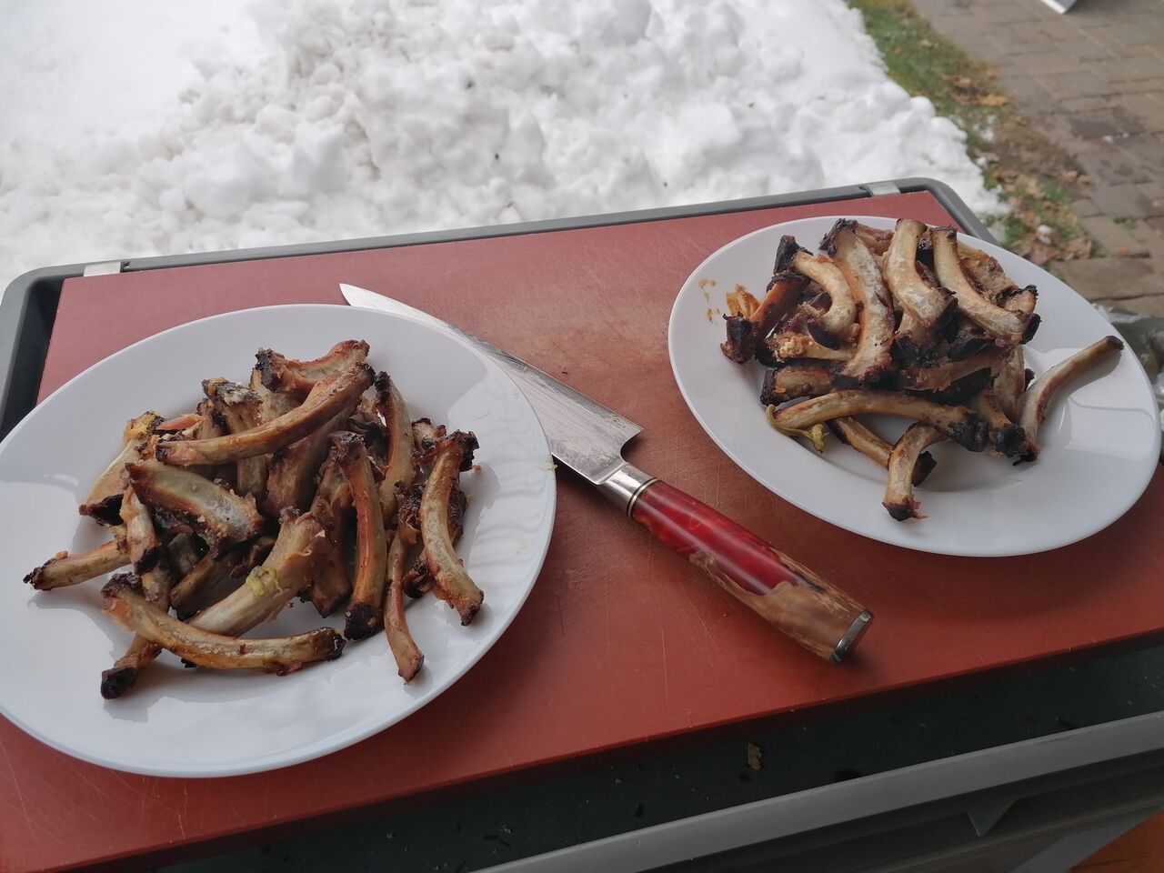 Die wohl beste Antwort der Gäste, ob es geschmeckt hat: wenn nur noch die Knochen übrig bleiben !!