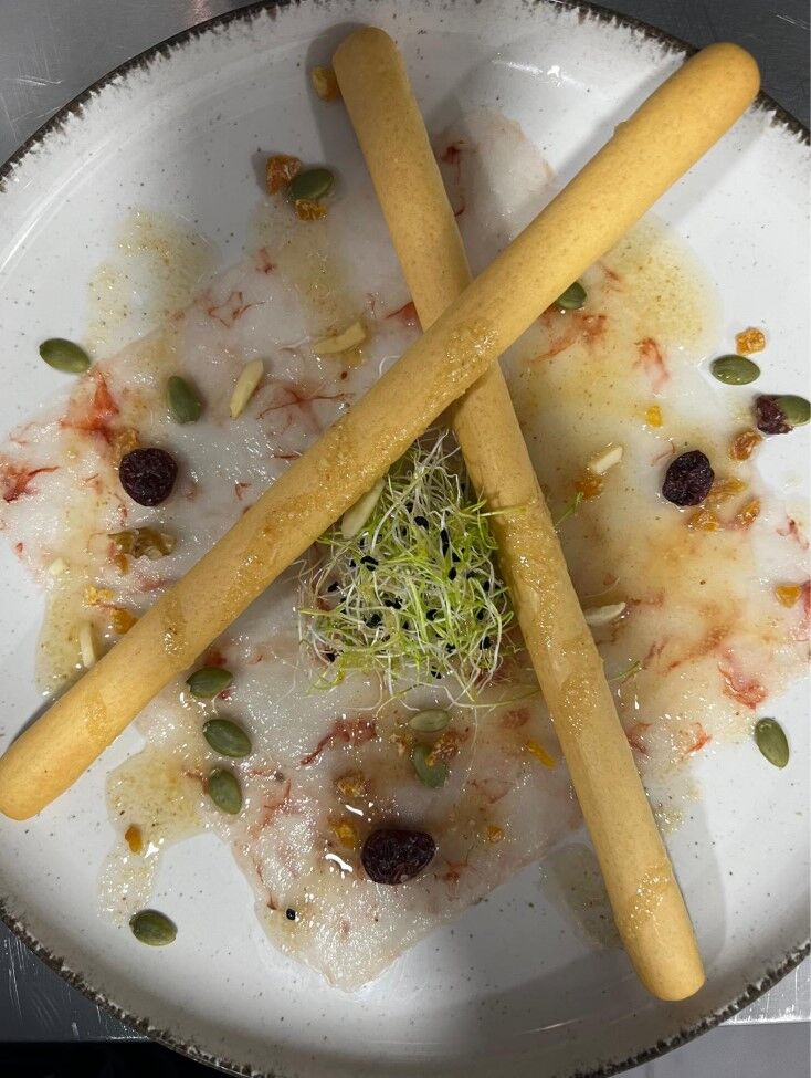 Carpaccio de gambón