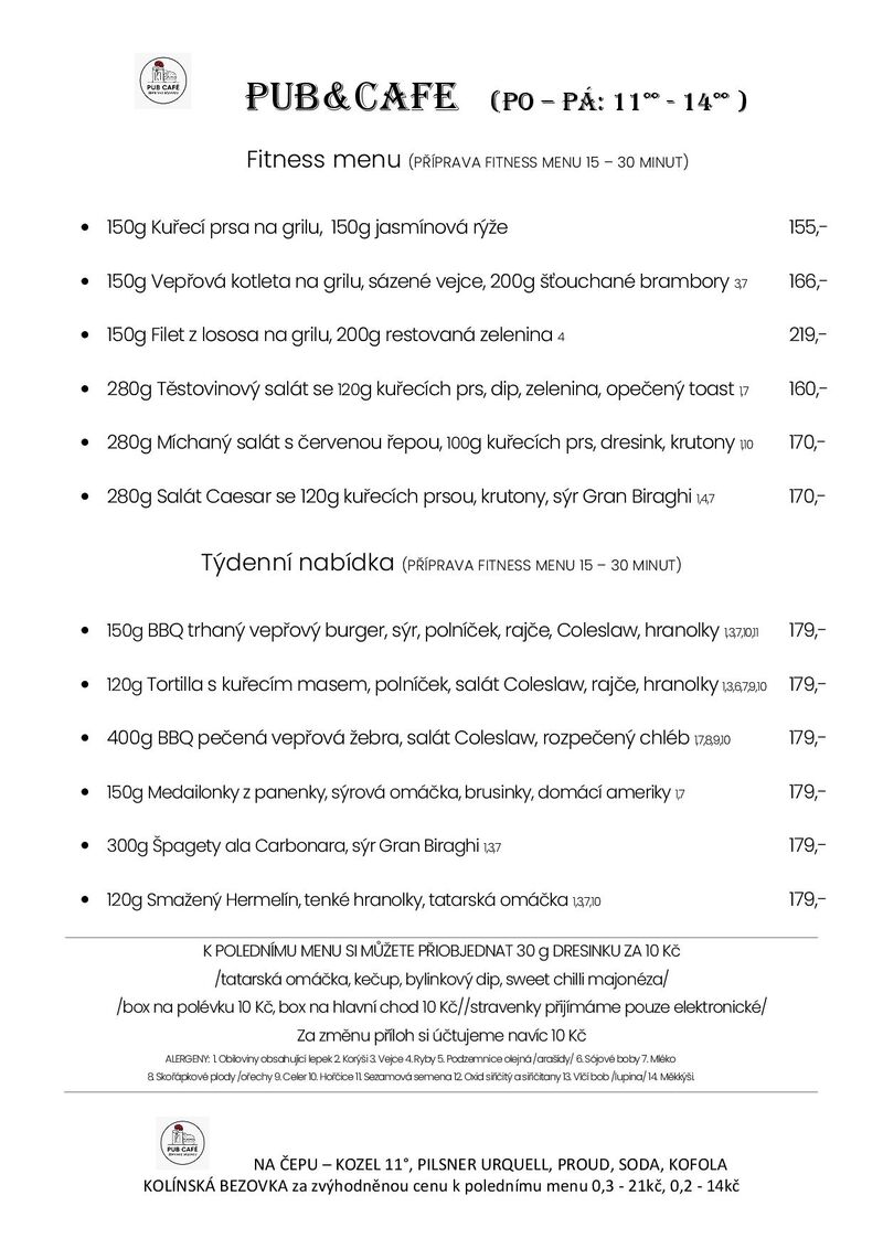 TÝDENNÍ MENU OD 24. LISTOPADU