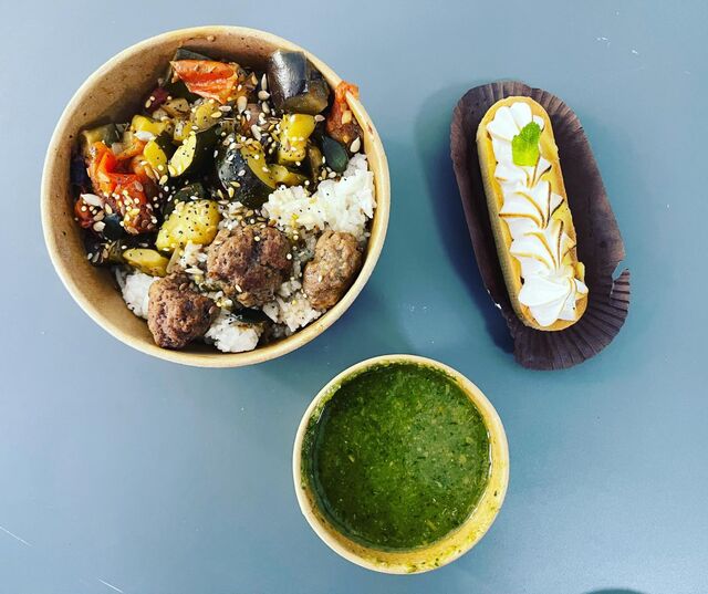 Smoothie super Kale (riche en calcium)
Bowl riz blanc ratatouille et boulettes de bœuf
Tartelette Mojito