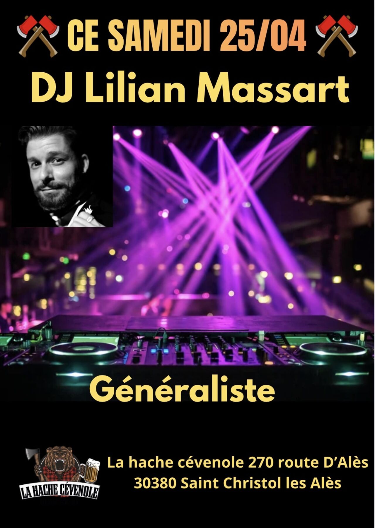 Soirée DJ Lilian Massart 28/04