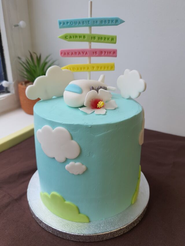 Layer cake thème voyage