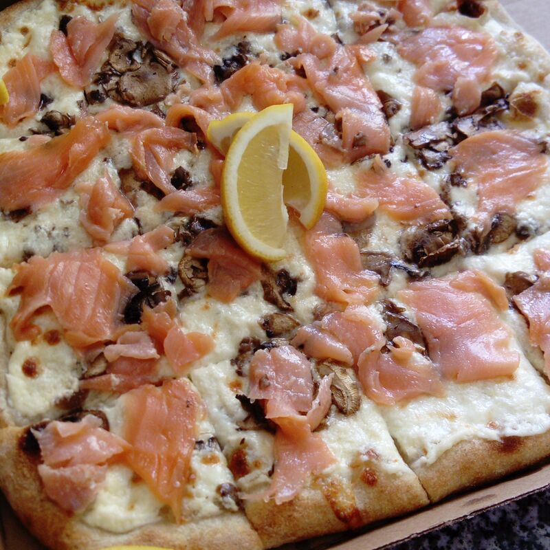 pizza saumon
