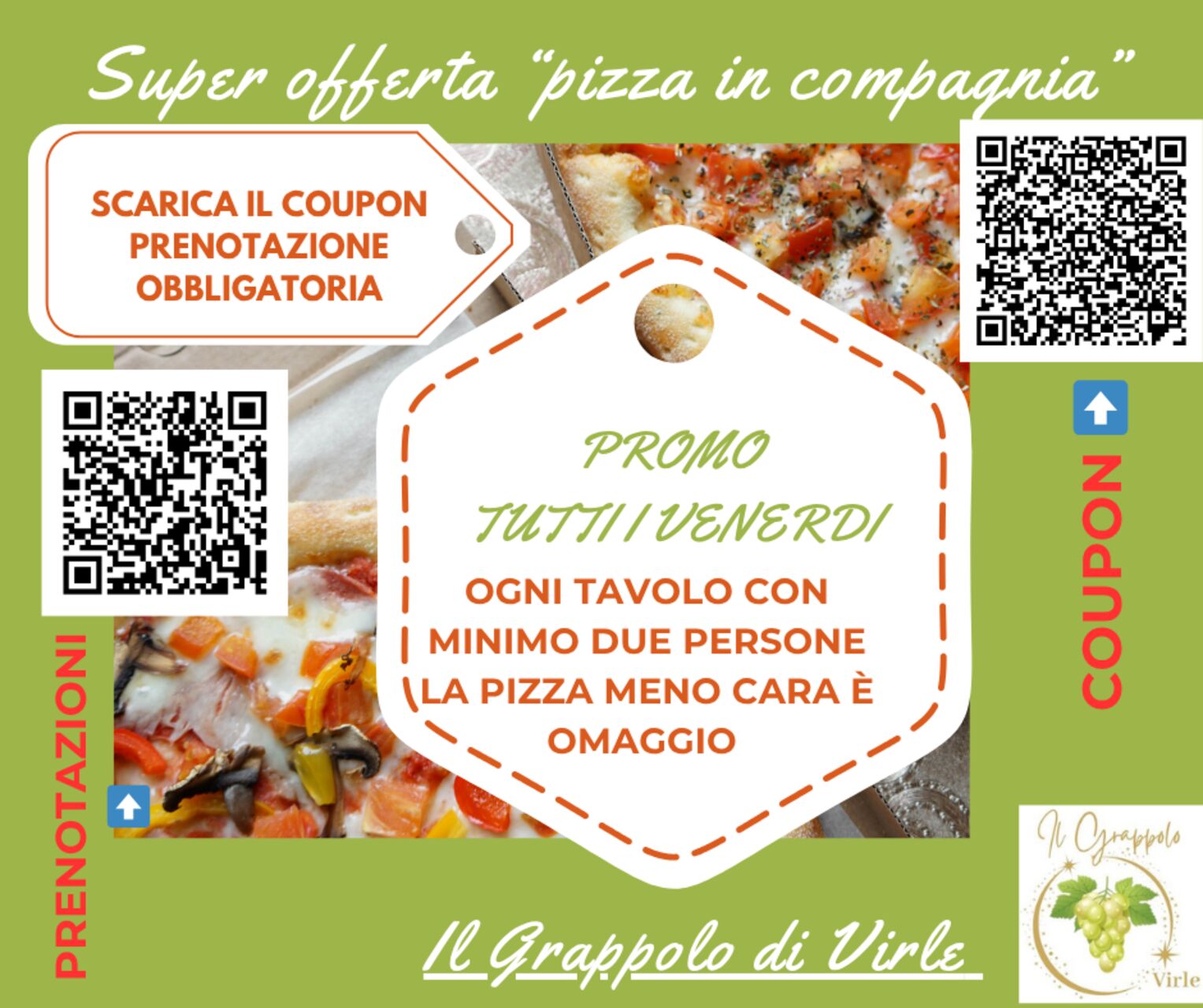 Giovedì pizza del mese in compagnia con dolce omaggio